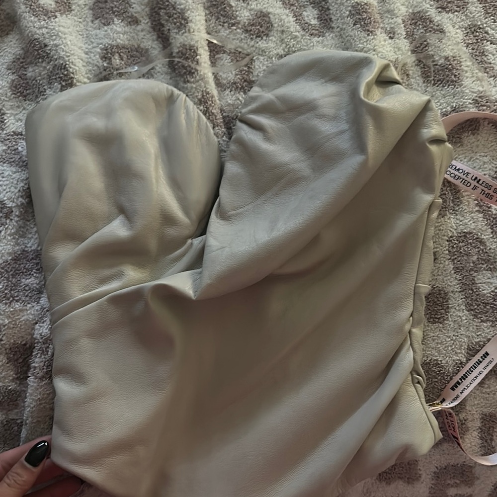 Elegant Strapless Cream Top house of CB